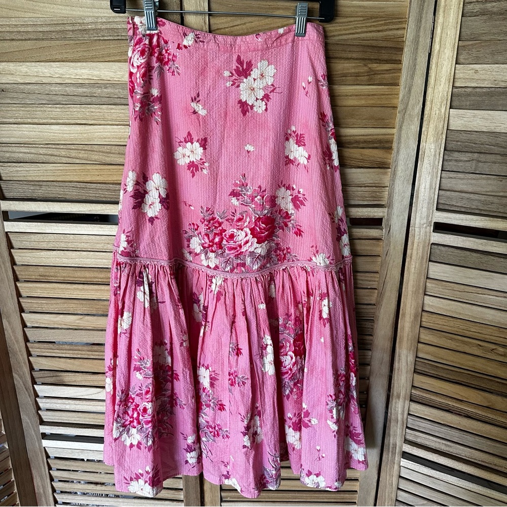 LOVESHACKFANCY  Lockwood Skirt in pink size 00 - Picture 6 of 9